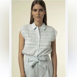 FRNCH‎ Collared Blouse, size small